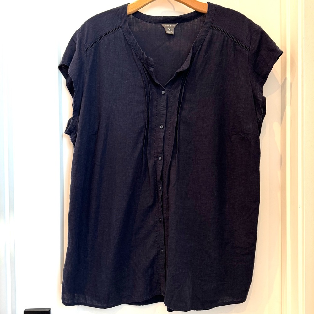 Eddie Bauer Linen Button-Up Top